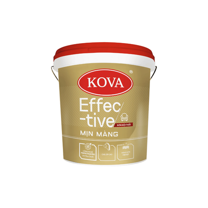 Sơn Nội Thất KOVA Effective Mịn Màng (Mờ - Nền S)