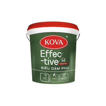 Sơn Nội Thất KOVA Effective Siêu Dặm Phủ (Mờ - Nền S)