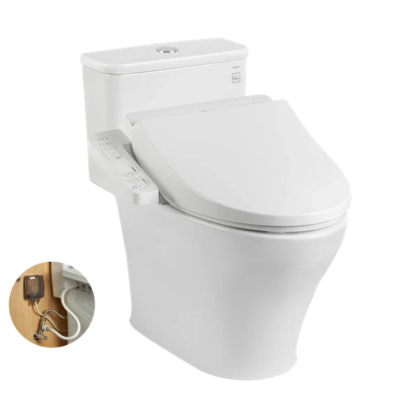 Bàn Cầu Một Khối TOTO MS857DW18#XW Nắp Rửa Điện Tử WASHLET dòng C2
