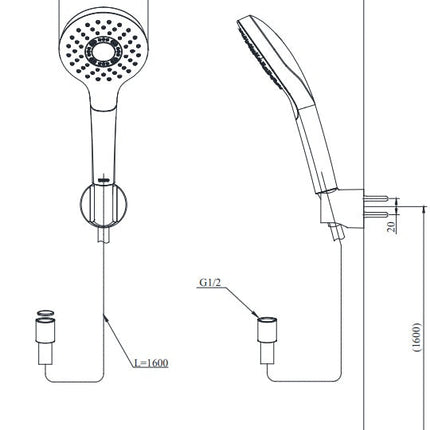 Tay Sen Tắm TOTO TBW01008V 1 Chế Độ