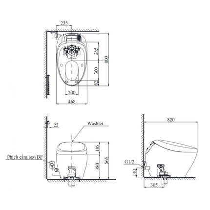 Bồn Cầu Neorest TOTO CS901KVT#NW1 T53P100VR NX II Thông Minh
