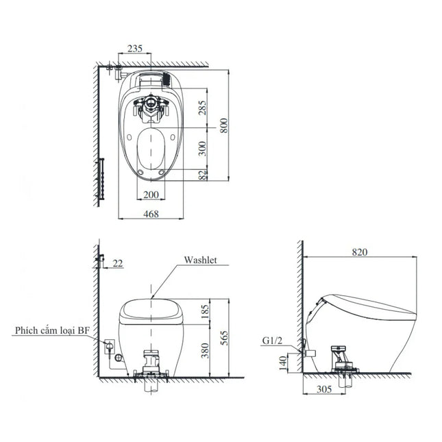 Bồn Cầu Neorest TOTO CS901KVT#NW1 T53P100VR NX II Thông Minh