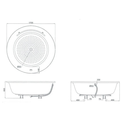 Bồn Tắm TOTO PPY1720HPTE#P Ngọc Trai 1.7M