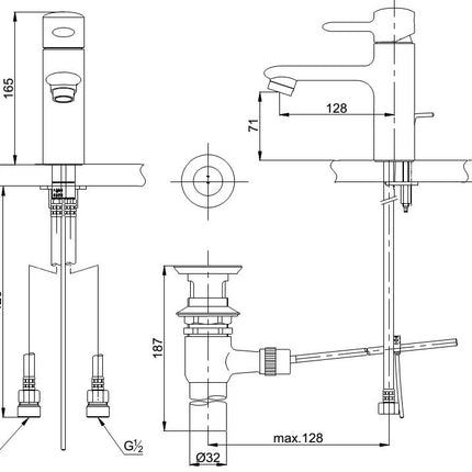 Vòi Gật Gù Nóng Lạnh TOTO DL342 - Vòi lavabo nóng lạnh