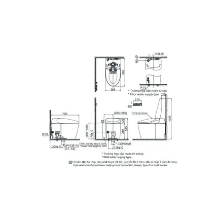 Cs921Vt#Nw1 Tcf83410Gaa#Nw1 T53P100Vr Bàn Cầu Thông Minh Neorest Rs