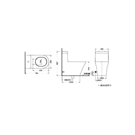 Bàn Cầu 1 Khối CW166RB#XW TCF34320GAA#NW1 T53P100VR | Thiết Bị Vệ Sinh…
