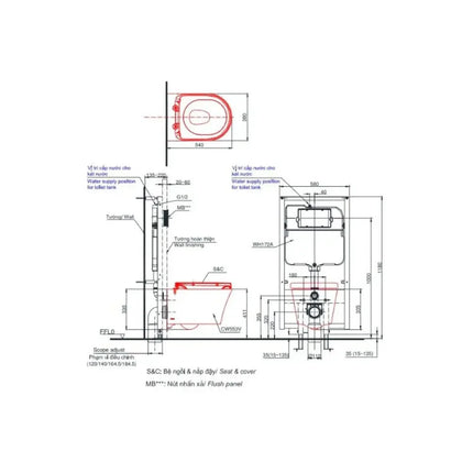 Bàn Cầu Treo Tường CW553#XW TC384CVK#W WH172A | Thiết Bị Vệ Sinh TOTO