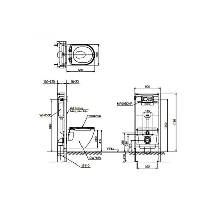 Cw762#Xw Tc384Cvk#W Bàn Cầu Treo Tường