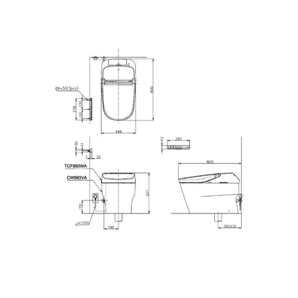 Bàn cầu điện tử NEOREST XH II CW993VA#NW1 TCF993WA#NW1 T53P100VR | Th…