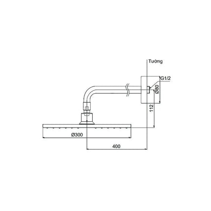 Bát sen gắn tường DBX113CA | Thiết Bị Vệ Sinh TOTO