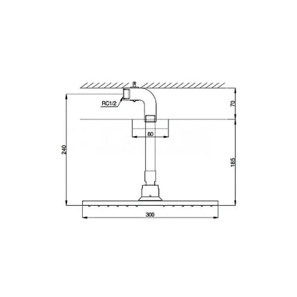 Bát sen gắn trần DBX114-1CAM | Thiết Bị Vệ Sinh TOTO
