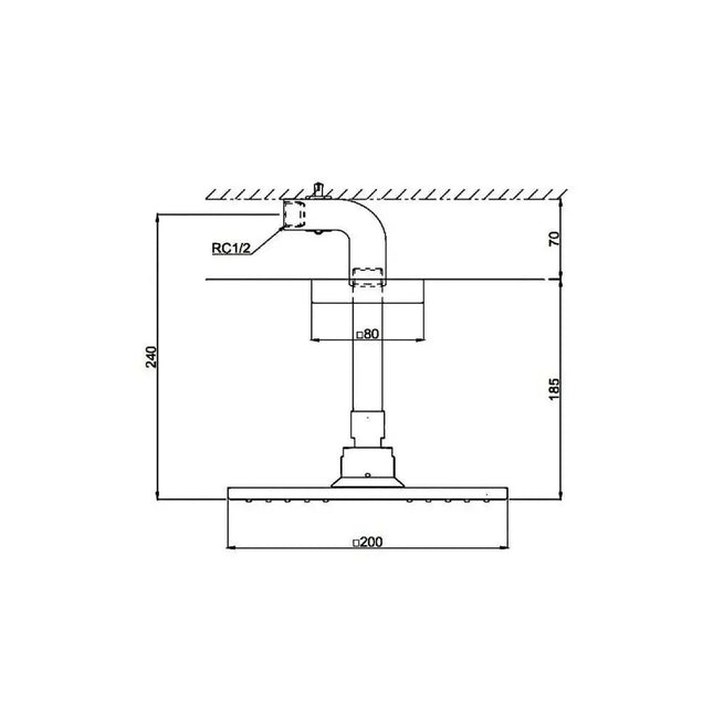 Bát sen gắn trần DBX115-1CAM | Thiết Bị Vệ Sinh TOTO