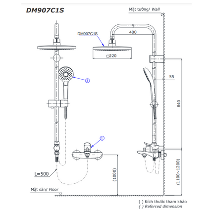 Bộ Sen Cây Nóng Lạnh TOTO DM907C1S TTMR302V TBW07012A