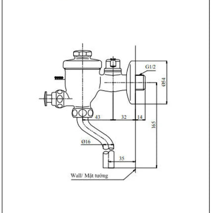 Du601Srr Van Xả Tiểu Nam