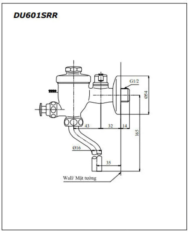 Du601Srr Van Xả Tiểu Nam
