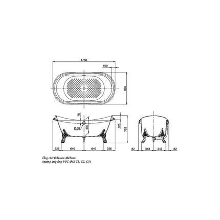 Bồn tắm đặt sàn FBY1756PTGE | Thiết Bị Vệ Sinh TOTO