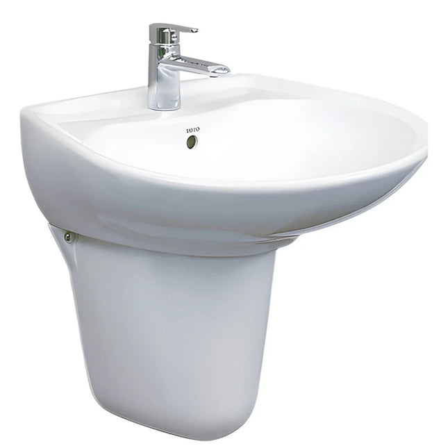Chậu Lavabo TOTO LHT300CR#W Treo Tường Chân Ngắn