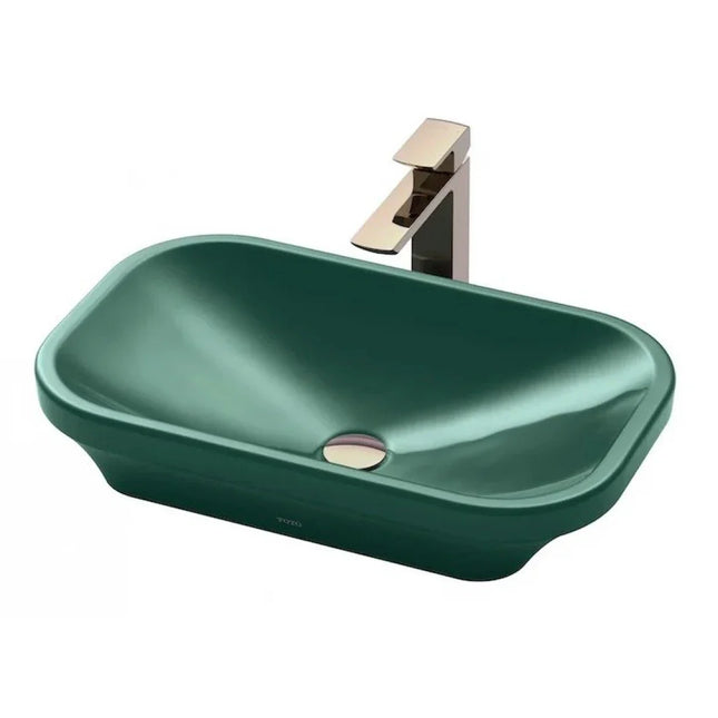 Chậu Rửa Lavabo TOTO LW630JDW/F#FRG Đặt Bàn Rừng Xanh 600x370 mm