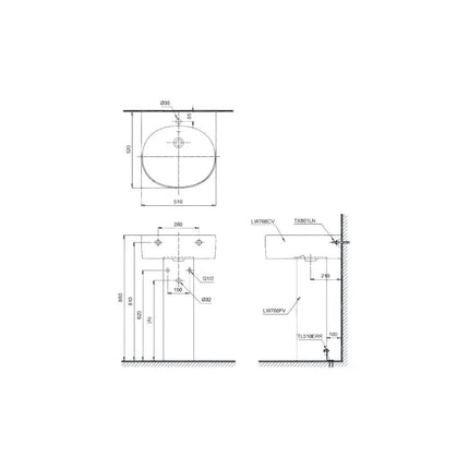 Lpt766C#Xw Lavabo Treo Tường