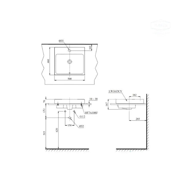 Lt1615C#Xw Lavabo Đặt Trên Bàn