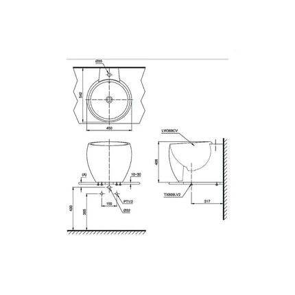 Lt368C#Xw Lavabo Đặt Trên Bàn