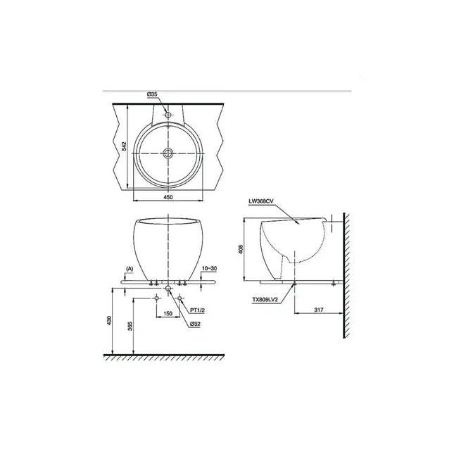 Lt368C#Xw Lavabo Đặt Trên Bàn