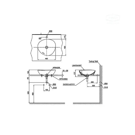 Lt4704Mtg19#Cmw Lavabo Đặt Trên Bàn