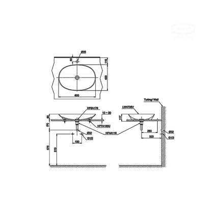 Lt4706#Xw Lavabo Đặt Trên Bàn