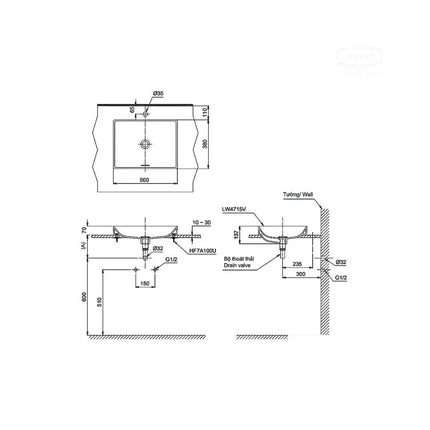 Lt4715G19#Xw Lavabo Đặt Trên Bàn