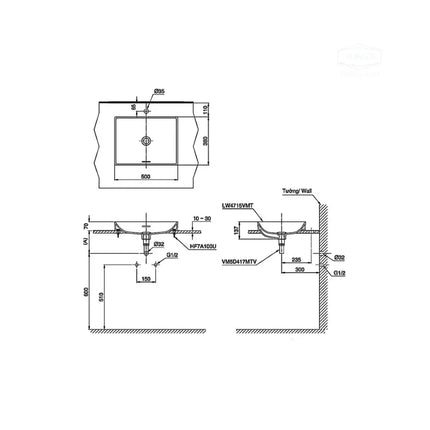 Lt4715Mtg17#Cmw Lavabo Đặt Trên Bàn