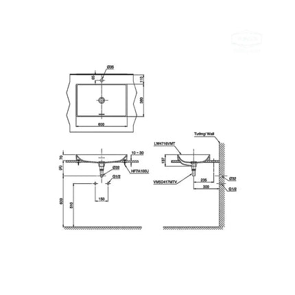 Lt4716Mtg17#Cmw Lavabo Đặt Trên Bàn