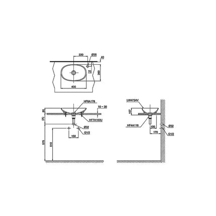 Lt4724Mt#Cmw Lavabo Đặt Trên Bàn