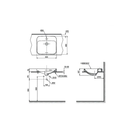 Lt5615C#Xw Lavabo Đặt Trên Bàn
