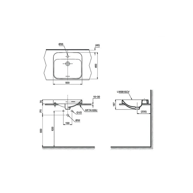 Lt5615C#Xw Lavabo Đặt Trên Bàn