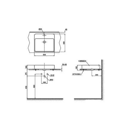 Lt950C#Xw Lavabo Đặt Trên Bàn