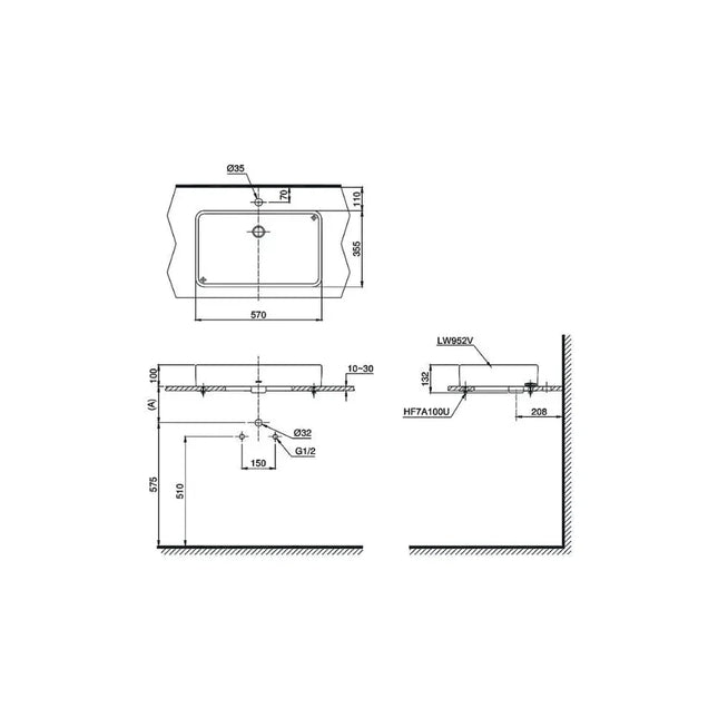 Lt952#Xw Lavabo Đặt Trên Bàn