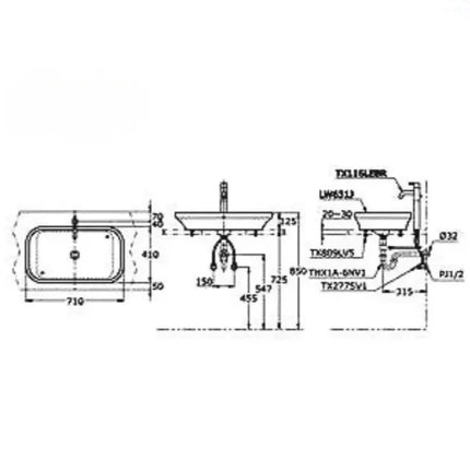 Lw631Jw/F#W Lavabo Đặt Trên Bàn
