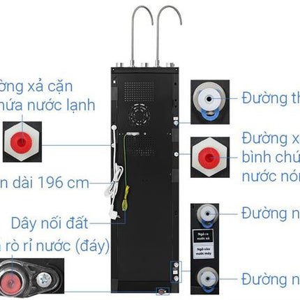 Máy lọc nước RO nóng nguội lạnh Hydrogen Toshiba TWP-WA2SVN(K) 10 lõi