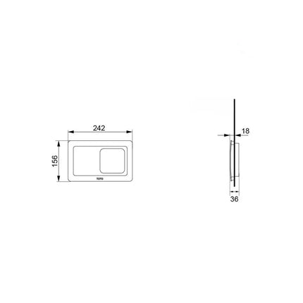 Mặt nạ xả nhấn MB004CPR | Thiết Bị Vệ Sinh TOTO
