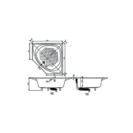 Pay1300Pe#W Db505R-2B Bồn Tắm Xây