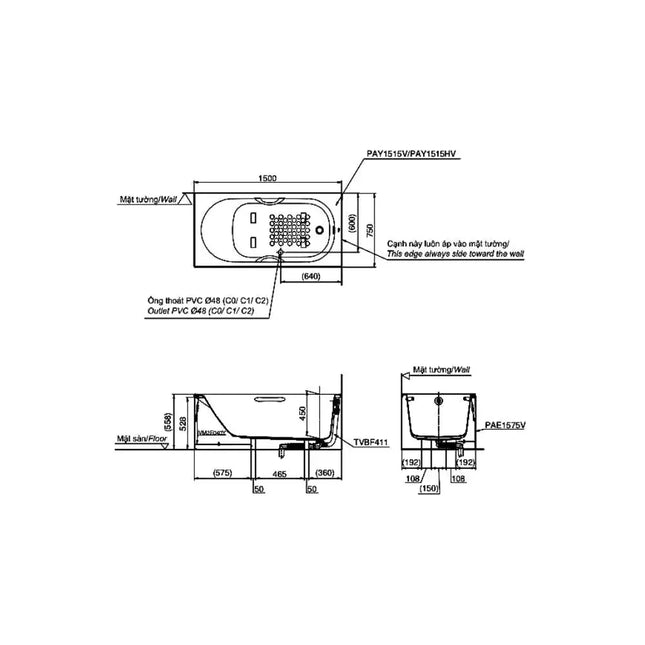 Pay1515Hv#W Bồn Tắm Xây