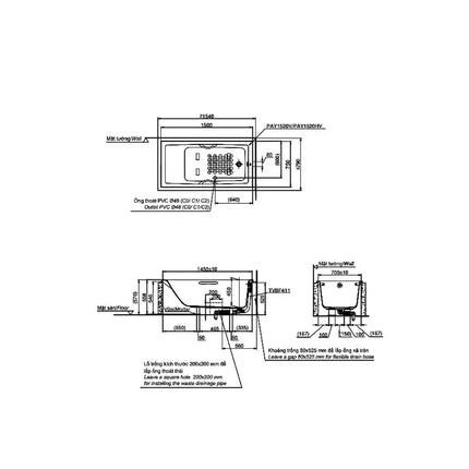 Pay1520Hv#W Bồn Tắm Xây
