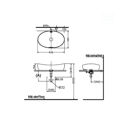 Pjs01We#Gw Lavabo Đặt Trên Bàn