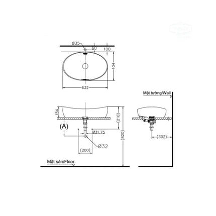 Pjs01We#Mw Lavabo Đặt Trên Bàn
