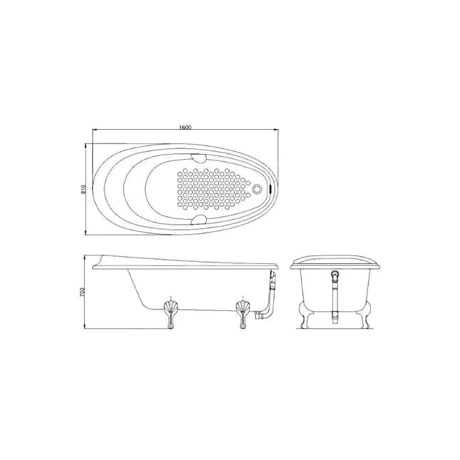 Bồn tắm ngọc trai đặt sàn PPY1610HIPTE#S | Thiết Bị Vệ Sinh TOTO