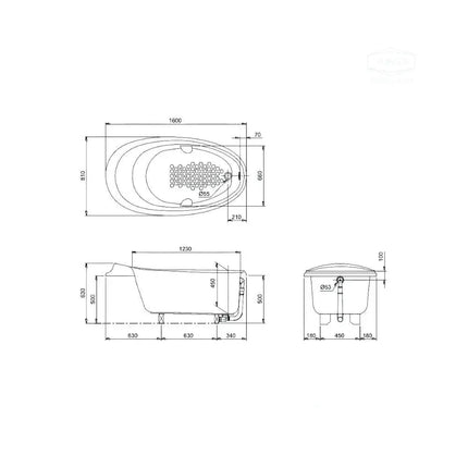 Bồn tắm ngọc trai PPY1610PTE#S | Thiết Bị Vệ Sinh TOTO