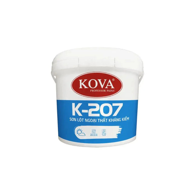 Sơn Lót Ngoại Thất Kháng Kiềm Kova K-207 Thùng 3.5L Trang Trí