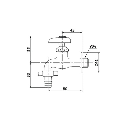 Vòi chậu rửa lạnh T26-13 | Thiết Bị Vệ Sinh TOTO