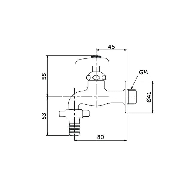 Vòi chậu rửa lạnh T26-13 | Thiết Bị Vệ Sinh TOTO