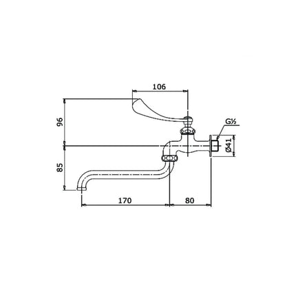 Vòi nước lạnh T30ARQ13N | Thiết Bị Vệ Sinh TOTO